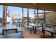 Outdoor dining area with picnic tables, lounge chairs, and view of the pool at 22721 N 34Th St, Phoenix, AZ 85050