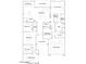 Detailed floor plan showcasing four bedrooms, three bathrooms, a game room, and a three-car garage at 23109 E Nightingale Rd, Queen Creek, AZ 85142