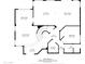 Detailed first floor layout featuring an open-concept kitchen and living area, dining area, hall, laundry and bedroom at 24433 N 75Th St, Scottsdale, AZ 85255