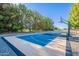 Private backyard sport court for basketball, tennis, and other activities, surrounded by mature trees at 2724 W Colt Rd, Chandler, AZ 85224