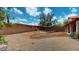 Backyard with a large, rock-covered area, perfect for landscaping and outdoor activities at 2845 E Calavar Rd, Phoenix, AZ 85032
