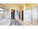 Bright bathroom with double sinks, walk-in shower and walk-in closet at 2845 E Calavar Rd, Phoenix, AZ 85032
