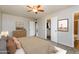 Cozy bedroom with a ceiling fan, and closet at 2922 S Cottonwood Dr, Tempe, AZ 85282