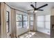 Dining area featuring a ceiling fan and natural light at 4443 W Escuda Dr, Glendale, AZ 85308