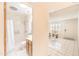 Bright bathroom featuring a walk-in shower and updated vanity at 4501 E Carol Ave # 77, Mesa, AZ 85206