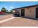 Charming patio with a swing, providing a relaxing outdoor space with secure entry at 4501 E Carol Ave # 77, Mesa, AZ 85206