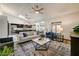 Open-concept living space with a spacious seating area and easy access to the kitchen at 5710 E Anderson Dr, Scottsdale, AZ 85254
