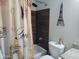 Charming bathroom with decorative Eiffel Tower accents and modern fixtures, creating a unique and stylish space at 7140 E Juanita Ave, Mesa, AZ 85209