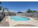 Backyard pool and patio, great for entertaining guests and enjoying warm weather at 1021 S Almar Cir, Mesa, AZ 85204