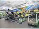 Well-equipped fitness center featuring treadmills, elliptical machines, and vibrant wall art at 114 W Adams St # 505, Phoenix, AZ 85003