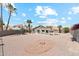 Expansive backyard featuring desert landscaping, palm trees, and views of neighboring homes at 1228 E Mountain Vista Dr, Phoenix, AZ 85048