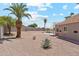 Large backyard with desert landscaping, a pool and a staircase to the second level at 1228 E Mountain Vista Dr, Phoenix, AZ 85048