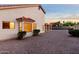 Spacious backyard with low-maintenance gravel landscaping and a covered patio area at 14418 S 42Nd St, Phoenix, AZ 85044