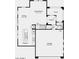 Open-concept floor plan features a kitchen, great room, dining area, garage, powder room, and porch at 14665 W Sand Hills Rd, Surprise, AZ 85387