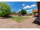 Expansive backyard featuring a grassy area, desert landscaping, and shaded patio, perfect for outdoor enjoyment at 15088 W Coolidge St, Goodyear, AZ 85395