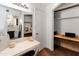 This dressing area boasts a vanity with a view into the closet at 1525 E Southern Ave, Tempe, AZ 85282
