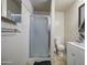 This bathroom showcases a shower, toilet, and vanity offering a functional and well-lit space at 5119 N 87Th St, Scottsdale, AZ 85250