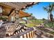 Beautiful backyard with a covered patio, spa, water feature, and views of the golf course at 6131 S Bradshaw Way, Chandler, AZ 85249