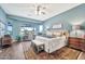 Calm bedroom with a large bed, stylish furnishings, and an adjacent office space, great natural light at 6131 S Bradshaw Way, Chandler, AZ 85249
