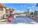 Expansive backyard with a concrete slab and a covered work area, offering ample space at 833 N 110Th St, Mesa, AZ 85207