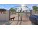 Custom iron gate entrance featuring intricate desert-themed designs, providing privacy and curb appeal at 833 N 110Th St, Mesa, AZ 85207
