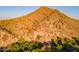 Stunning close up of a desert mountain, showcasing the natural beauty of the arid landscape and vegetation at 10207 W Hedge Hog Pl, Peoria, AZ 85383
