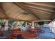 Outdoor picnic pavilion with multiple tables and seating under a shaded structure, great for gatherings at 1955 Leisure World --, Mesa, AZ 85206