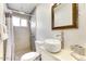 Updated bathroom featuring a modern shower and vessel sink with a stylish faucet at 3553 W El Camino Dr, Phoenix, AZ 85051