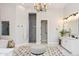 Bright, spacious bathroom with a tub, walk-in shower, and vanity at 4024 E Minton Cir, Mesa, AZ 85215
