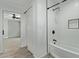 Updated bathroom with modern finishes, a sleek shower and stylish design at 8051 W Mariposa Dr, Phoenix, AZ 85033