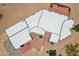 Aerial view of the roof and exterior hardscaping of the estate home, showing an exceptional design at 10600 E Cordova St, Gold Canyon, AZ 85118