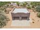 Aerial view of the detached garage and expansive desert landscape at 10600 E Cordova St, Gold Canyon, AZ 85118