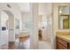 Spacious bathroom featuring tile floors, a shower, and a large soaking tub at 10600 E Cordova St, Gold Canyon, AZ 85118