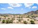Panoramic aerial shot captures a vast desert landscape dotted with residences and native trees, under a vibrant sky at 11912 N Thunderbird Rd, Maricopa, AZ 85139