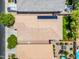 Aerial view of the roof with solar panels and well manicured yards at 1344 N Claiborne --, Mesa, AZ 85205