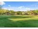 Expansive community park with lush green lawn, mature trees, and walking paths at 17728 N 92Nd Pl, Scottsdale, AZ 85255