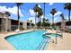 Community pool and spa with a fence border offering a refreshing oasis for relaxation and recreation at 205 N 74Th St # 248, Mesa, AZ 85207