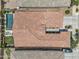 Overhead shot of a home, emphasizing the roof, yard, and the layout relative to surrounding houses at 22927 E Via Del Oro --, Queen Creek, AZ 85142