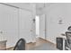 Neutral bedroom featuring a closet, white door, inspirational messages, and minimalist decor at 22927 E Via Del Oro --, Queen Creek, AZ 85142