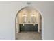 View of updated bathroom featuring double vanity with modern fixtures and finishes at 2307 W Nido Ave, Mesa, AZ 85202