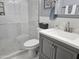 Chic bathroom with a glass shower, tiled walls, and updated fixtures at 2333 E Southern Ave # 1049, Tempe, AZ 85282