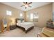 Bedroom with ceiling fan and neutral color scheme at 3330 S Gilbert Rd # 2090, Chandler, AZ 85286