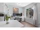 Bright home office features a large window, dual monitors, and stylish decor at 3500 N Hayden Rd # 2110, Scottsdale, AZ 85251
