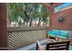 Covered outdoor patio with seating area at 3500 N Hayden Rd # 2110, Scottsdale, AZ 85251