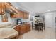 Open kitchen featuring granite countertops, stainless appliances, and an eat-in dining area at 5402 E Mckellips Rd # 237, Mesa, AZ 85215