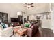 Spacious living room with hardwood floors, vaulted ceilings and an open floor plan at 618 E Manzanita Pl, Phoenix, AZ 85020