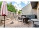 Outdoor patio area with seating, a patio umbrella, and an outdoor hot tub at 618 E Manzanita Pl, Phoenix, AZ 85020