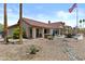 Backyard featuring a covered patio, hot tub, built in BBQ, and pristine pool for relaxation and entertaining at 6249 E Camelot Dr, Mesa, AZ 85215