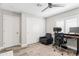 Bright home office offers multiple monitors and plenty of space at 6721 N 14Th Pl, Phoenix, AZ 85014