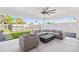 Covered patio with modern furniture and a view of the pool at 6721 N 14Th Pl, Phoenix, AZ 85014